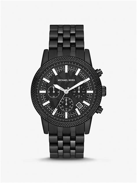 michael kors oversized hutton silver-tone watch|Oversized Hutton Silver.